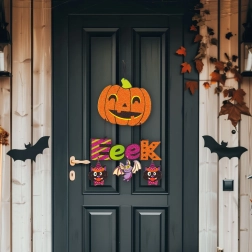 Függő Halloween tökdekoráció 45 × 23 cm