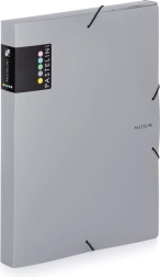 Archív doboz gumival A4 szürke PASTELINI