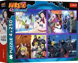 Trefl Puzzle Naruto Shippuden: Naruto Uzumaki kalandjai 4x250 darab