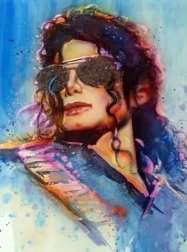 Gyémántfestés – MICHAEL JACKSON rajz 30 × 40 cm