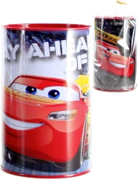 Gyerek fém persely Cars 15 cm, kerek - 1 db