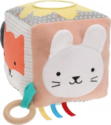 Textil motorikus kocka kisbabáknak a Petit Collage-tól