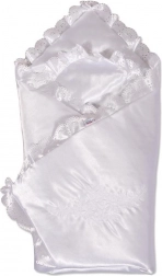 Szatén pólya csipkével New Baby