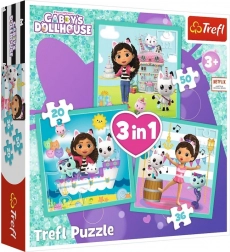 puzzle 3v1 Gabi cica lakosa 3+ Trefl
