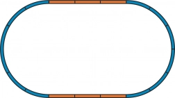 Piko aljzat az A sínkészlethez – alap H0 ovál