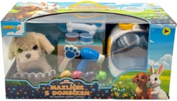 Interaktív kisállat hangokkal és mozgással, házikó szettel – STEPPOS kiskutya