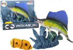 Kardhal figura Korallzátonyon Halacskákkal