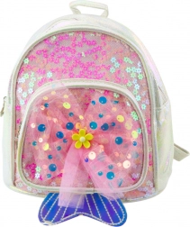 Fehér gyermek hátizsák tüll masnival