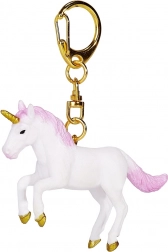 Unikornis Kulcstartó Rózsaszín Sörénnyel és Farokkal