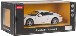Porsche 911 fém modell 1:24 méretarányban, fehér, RASTAR