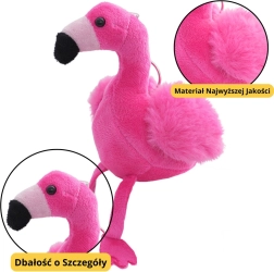 Rózsaszín flamingó plüss kulcstartó 12 cm