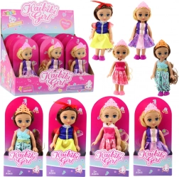 Mini hercegnő baba koronával 17 cm