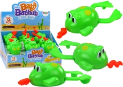 Felhúzható fürdőjáték úszó béka – zöld