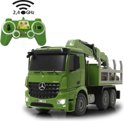 Jamara Mercedes-Benz Arocs RC erdészeti teherautó farönkök szállítására, 1:20, 2,4 GHz
