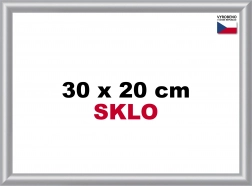 Műanyag képkeret 30x20cm ezüst