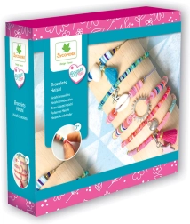 Ékszerkészítés: Heishi gyöngy karkötők - kék és rózsaszín