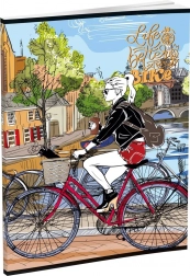 LUX jegyzetfüzet A5, vonalas, 96 lap, vegyes 16 féle minta