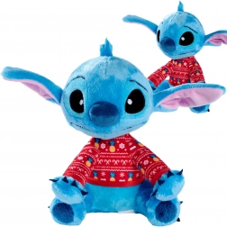 DISNEY Lilo és STITCH plüssjáték piros karácsonyi pulóverben 25 cm