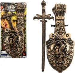 Gyerek műanyag kard pajzzsal 48 cm