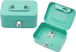 Zárható fém persely két kulccsal - türkiz