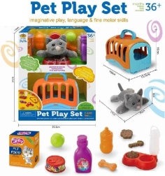 Hordozható szállító doboz plüsscicával