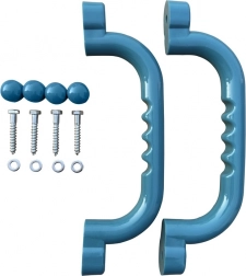 Türkiz színű műanyag fogantyúk gyerek játszóterekhez