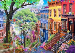 Tavaszi Város Puzzle 500 Darab