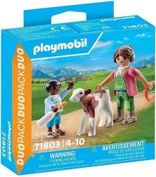 Playmobil DuoPack vidéki háziasszony gyermekkel és borjúval
