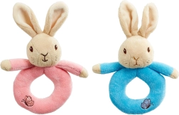 Rainbow csörgő karika – Péter & Flopsy nyuszi, 1 db, rózsaszín