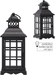 Üres lámpás ajtókkal és rácsozattal – fekete