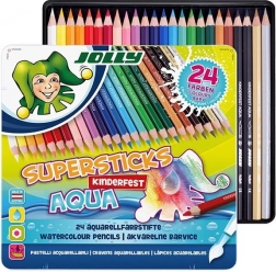 JOLLY Supersticks Aqua akvarell ceruzák, 24 db fémdobozban