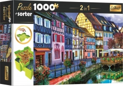 Puzzle 2 az 1-ben válogatóval, Colmar, Franciaország, 1000 darab