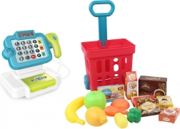 Pénztárgép bevásárlókocsival, fény- és hangeffektekkel