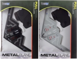 Fém játékrepülő elemmel és visszahúzós meghajtással