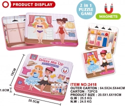 Fém mágneses 2 az 1-ben szett kis stylistáknak