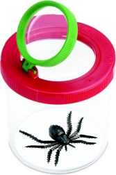 Megfigyelő pohár dupla nagyítóval rovarokhoz és természeti kincsekhez