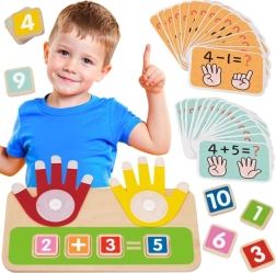 Faeducatív fa játék ujjakon való számoláshoz – Tooky Toy