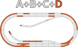 Sínkészlet ROCO GeoLine D, beleértve az Alapzatot is