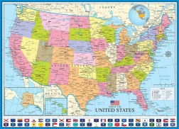 EUROGRAPHICS Puzzle USA politikai térkép 1000 darab