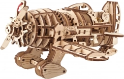 Fából készült mechanikus puzzle Mad Hornet 3D repülőgép az Ugears-től