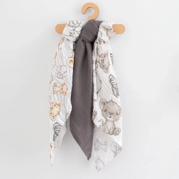 Mintás pamut pelenkák New Baby 70 × 80 cm, 3 db