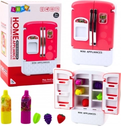 Gyermek játék hűtőszekrény Rózsaszín gyümölcsökkel és italokkal