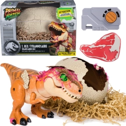 Interaktív T‑Rex dinoszaurusz kikelő tojásból JURASSIC WORLD PRIMAL HATCH