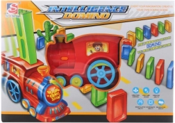 Építő dominóvonat fényekkel és hangokkal