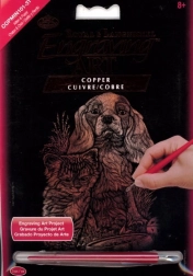 Réz hatású kaparós kép kutya és macska