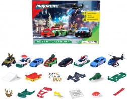 adventi naptár fém kisautókkal és kiegészítőkkel (24 meglepetés)