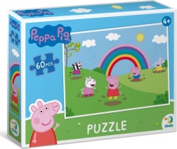 Peppa malac puzzle – Szivárványos móka, 60 darab