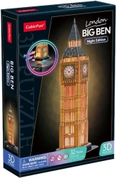 3D Puzzle LED éjszakai kiadás: Big Ben