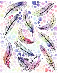 vasalható tollmintás felvarrók – nagy ív 20 × 30 cm