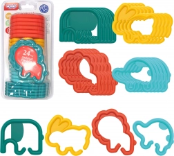 WOOPIE függeszthető láncszemek babáknak – állatkák, 24 db
